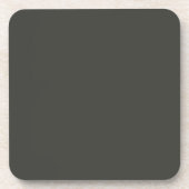 Dessous-de-verre olive noire (couleur solide) (Devant)