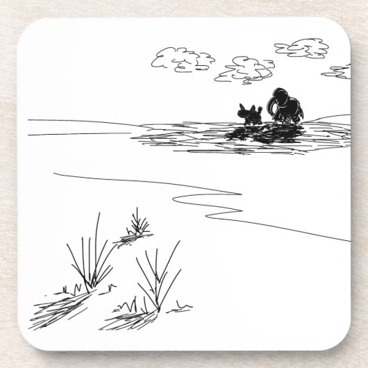 Dessous-de-verre ombres de bâti d'âne et d'éléphant (Devant)