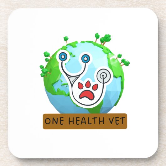 Dessous-de-verre One Health Vet – Vet Global Health Animal Design (Devant)