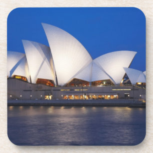 Dessous-de-verre Opéra de Sydney la nuit, Sydney, Nouvelle-Galles d