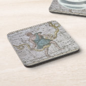 Dessous-de-verre Ophiuchus ou Serpentarius, 'd'un atlas céleste (Côté gauche)