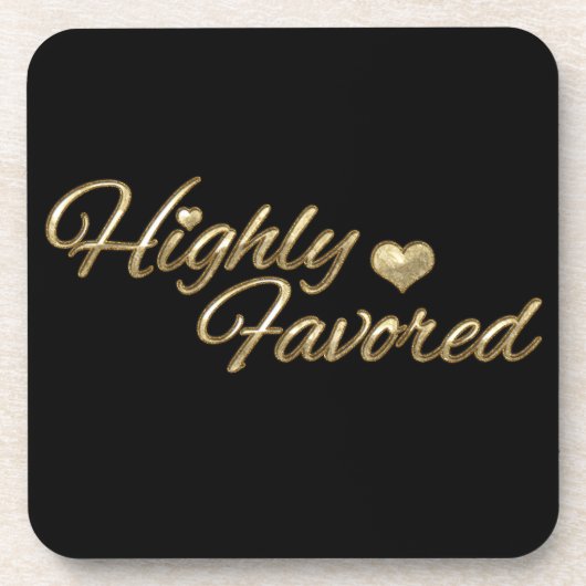 Dessous-de-verre Or Embossé Très Favorisé (Devant)