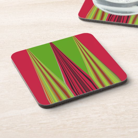 DESSOUS-DE-VERRE OR ROUGE VERT (Côté gauche)