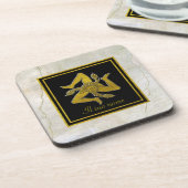 Dessous-de-verre Or sicilien de Trinacria sur le fresque votre nom (Côté gauche)