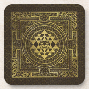 Dessous-de-verre Or Sri Yantra/Sri Chakra