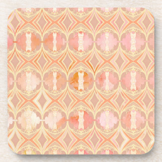Dessous-de-verre orange,abstrait,géométrique, chakra