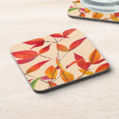 Dessous-de-verre Orange Autumn laisse l'aquarelle originale (Côté gauche)