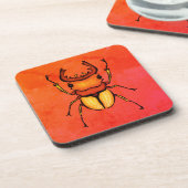 Dessous-de-verre Orange Beetle Goblincore Entomologie Insect Lover (Côté gauche)