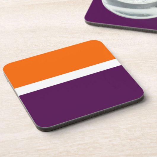 Dessous-de-verre Orange blanc violet couleur pâle Conception des bl