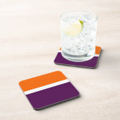 Dessous-de-verre Orange blanc violet couleur pâle Conception des bl (Côté Droit)
