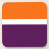 Dessous-de-verre Orange blanc violet couleur pâle Conception des bl (Devant)