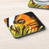 Dessous-de-verre Orange Clown Poisson aquarelle peinture d'art orig (Côté gauche)