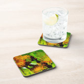 Dessous-de-verre Orange Hawkweed Blosse L'Impressionnisme Abstrait (Côté Droit)