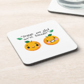 DESSOUS-DE-VERRE ORANGE QUOTE (Côté gauche)