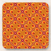 Dessous-de-verre Orange rétro des années 1970 (Devant)