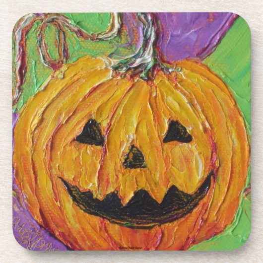 Dessous de verre oranges de Halloween de (Devant)