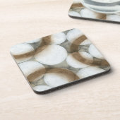 Dessous-de-verre Orbes blanches et cercles Brown (Côté gauche)