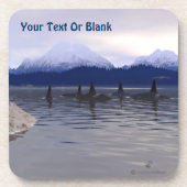 Dessous-de-verre Orca d'eau foncée (Devant)