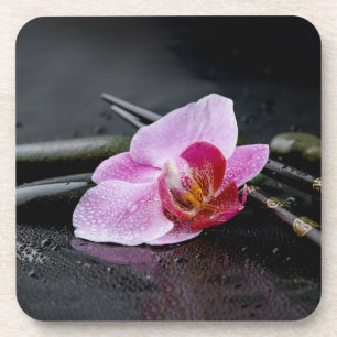 Dessous-de-verre Orchidée noire de zen