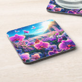 Dessous-de-verre Orchidées (Côté gauche)