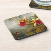 Dessous-de-verre Orchidées et colibri Heade (Côté gauche)