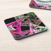 Dessous-de-verre Origami Abstrait coloré (Côté gauche)