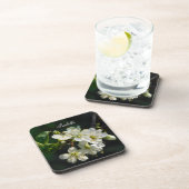 Dessous-de-verre Original White Plum Art Custom Name Coaster (Côté Droit)