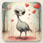 Dessous-de-verre Ostrich Love 2 (Devant)