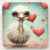Dessous-de-verre Ostrich Love 3 (Devant)