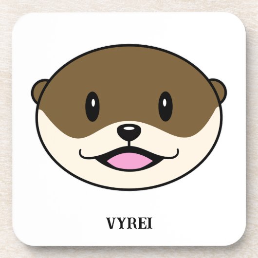 Dessous-de-verre Otter souriant mignon (Devant)