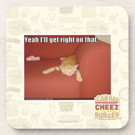 Dessous-de-verre Ouais je deviendrai exact sur cela (Devant)