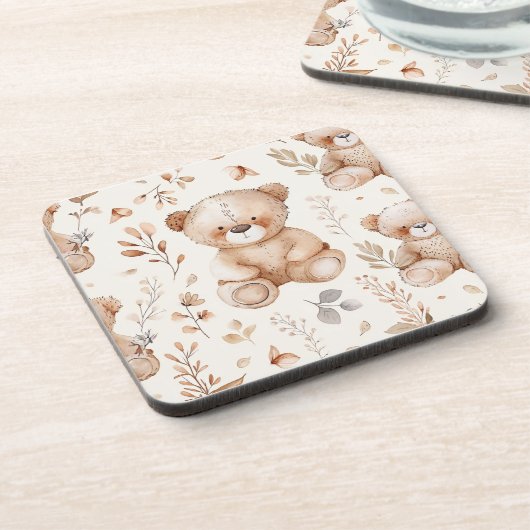 Dessous-de-verre Ours Bébé Beige Cute (Côté gauche)