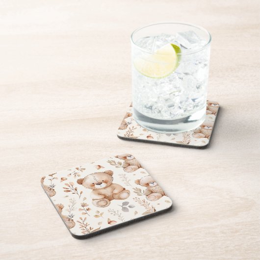 Dessous-de-verre Ours Bébé Beige Cute (Côté Droit)