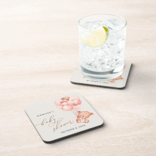 Dessous-de-verre Ours De Bébé, Ours En Teddy, Ballons Roses, Baby s