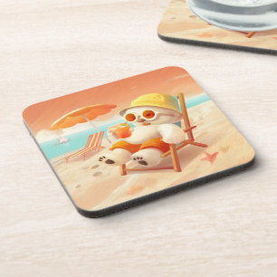 Dessous-de-verre Ours de plage d'été