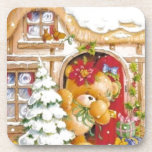 Dessous-de-verre Ours en peluche d'hiver Noël<br><div class="desc">Ours en peluche d'hiver Noël</div>
