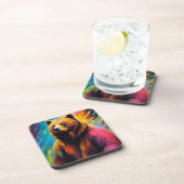 Dessous-de-verre Ours grizzli avec aurores boréales (Côté Droit)