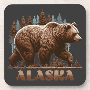 Dessous-de-verre Ours grizzli de l'Alaska