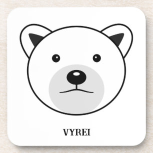 Dessous-de-verre Ours polaire caricature mignon