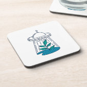 Dessous-de-verre OVNI Alien (Côté gauche)