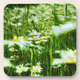 Dessous-de-verre Oxeye Daisy Impressionnisme Abstrait