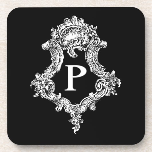 Dessous-de-verre P Monogramme initial (Devant)