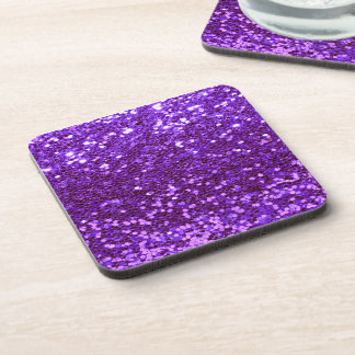 Dessous-de-verre Paillettes violettes scintillantes brillantes chic