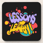 DESSOUS-DE-VERRE PAINT SPLASH LESSONS LEARN HARD PLASTIC COASTER (Devant)