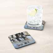 Dessous-de-verre paires turquoises Rouge-affichées (Côté Droit)