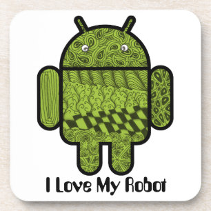 Dessous-de-verre Paisley Doodle Character pour le robot Android™