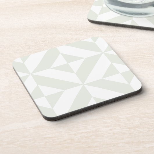 Dessous-de-verre Pale Gray Geometric Deco Cube Pattern (Côté gauche)