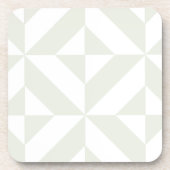 Dessous-de-verre Pale Gray Geometric Deco Cube Pattern (Devant)