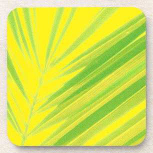 Dessous-de-verre Pale Green Pastel Palm Feuilles