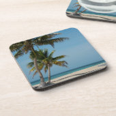 Dessous-de-verre Palmier et plage de sable blanc (Côté gauche)